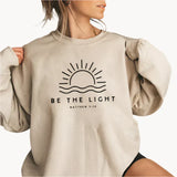 Pullover mit modischem be the light-textlogo auf der vorderseite für damen – Khaki