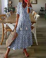 Serenity | Bohemian Embrace Dress – Blau