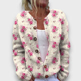 Rosalie – Cardigan mit Rosendruck – Stil 1