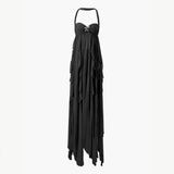 Aurelia | Damen Rückenfreies Maxikleid Volants – Rückenfrei Maxi Volant 2026 – Schwarz