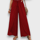 Mavilda – Weit geschnittene Hose mit hohem Bund – Rot