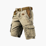 Herren-Utility-Shorts mit Taschen für Freizeit und Abenteuer – Khaki