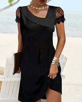 Denisa - Schwarzes Abendkleid für Damen – Schwarz