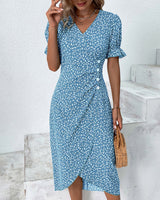 Damen-Knopfkleid - Elegant, bequem und vielseitig – Blau
