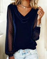 Eloisa™ - Elegant Drapiertes Bluse – Blau