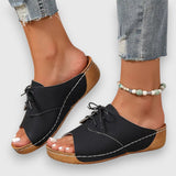 Saskia – Vintage Style Sandalen – Schwarz