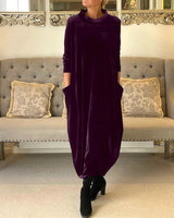 Elegantes Winterkleid – Violett