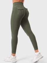 Ezaria | Atmungsaktive Sport Leggings für Damen Sommer – Armeegrün