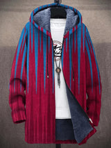 Quade | Künstlerischer Cardigan aus hochwertigem Stoff – Rot