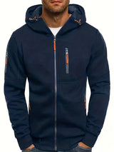 Activezip – sportlicher kapuzenpullover mit reißverschluss – Dunkelblau