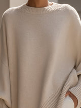 Maglione – Oversize-Pullover – Beige