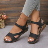 Navina - Orthopädische Keilsandalette – Schwarz