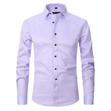 Herren Hemd | Slim Fit mit klarer Knopfleiste – Helllila