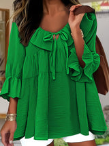 Garbine – Elegante Bluse Mit Rüschen Am Ausschnitt – Hellgrün