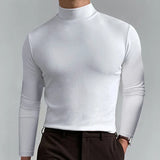 Glenn – schmal geschnittenes t-shirt mit hoher taille und langen armeln – Weiß
