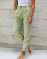 Stacy | Stilvolle Leinenhose für Damen – Grün