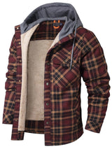 Trake – wattierte waldjacke – Dunkelrot