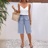 Viola | Bequeme Shorts mit Utility-Taschen – Blau