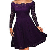 Emma - Vintage Kleid aus geblümter Spitze – Lila