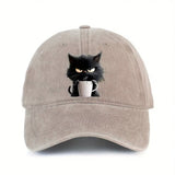 Malenia – Baseball Kappe Mit Katzen Motiv – Khaki