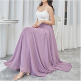 Ingrid - Langer Chiffonrock – Lavendel