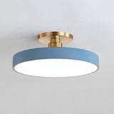LuxLume | Moderne LED-Deckenleuchte mit edlen Goldakzenten – Blau