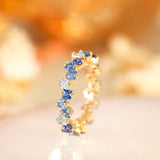 Crushed Diamond Funkelring – Hellblau