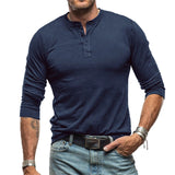 Dario | Stilvolles Langarm-Shirt 1+1 Gratis – Marineblau