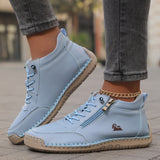 Mila  – Komfortable orthopädische Sneakers + Reißverschluss – Blau