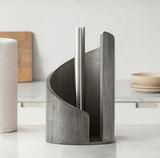 WoodRipple – Toilettenpapierhalter aus Holz – Grau