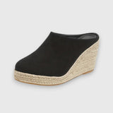 Sienna – Espadrille Keilabsatz Sandalen – Schwarz