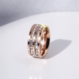 Volldiamant-Ring aus Titan – Rose Gold