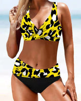 Romy | Fröhlicher Bunter Bikini – Gelb