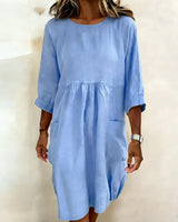 Avenra - 3/4-Arm-Kleid – Blau