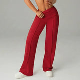 Alba | Hosen mit geradem Schnitt und weitem Bein – Rot