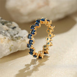 Crushed Diamond Funkelring – Dunkelblau