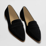Velira – Elegante Loafer aus Velours – Schwarz