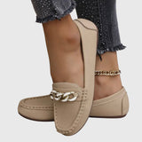 Yasmin | Schlupf Runde Spitze Ballerinas – Beige
