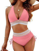 Robyn – Hochgeschnittene Bikinis mit Trendigem Design – Rosa