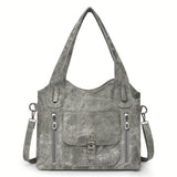Franky | Vintage-Schultertasche – Grau