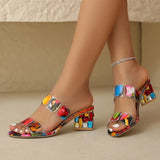 Chiara - Bunte Orthopädische Sandalen Mit Doppelriemen Für Frauen, Elegantes Sommerdesign – Mehrfarbig