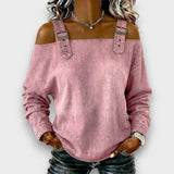 Elama | Off-Shoulder Denim Top – Rosa