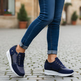 Ava - Sneaker mit Reißverschluss – Dunkelblau