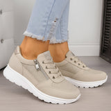 Ava - Sneaker mit Reißverschluss – Beige
