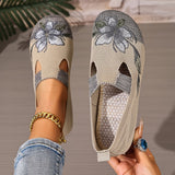 Xara - floraler Slipper – Grau