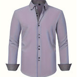 ALBERTO | ELEGANTE LEICHTE HEMD MIT KONTRASTDETAILS – Grau