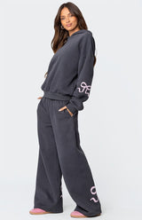 Oversize Damen Jogginganzug – Bequemes Zweiteiler Set – Grau