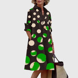 Oshadi - Elegantes Mini Kleid Mit Tasche – Grün