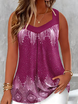 Thembi – Bequemes Tanktop Mit V-Ausschnitt – Burgunder