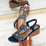 Cris | Damen Design-Sandalen – Stilvolle Sommer Sandalen – Marineblau